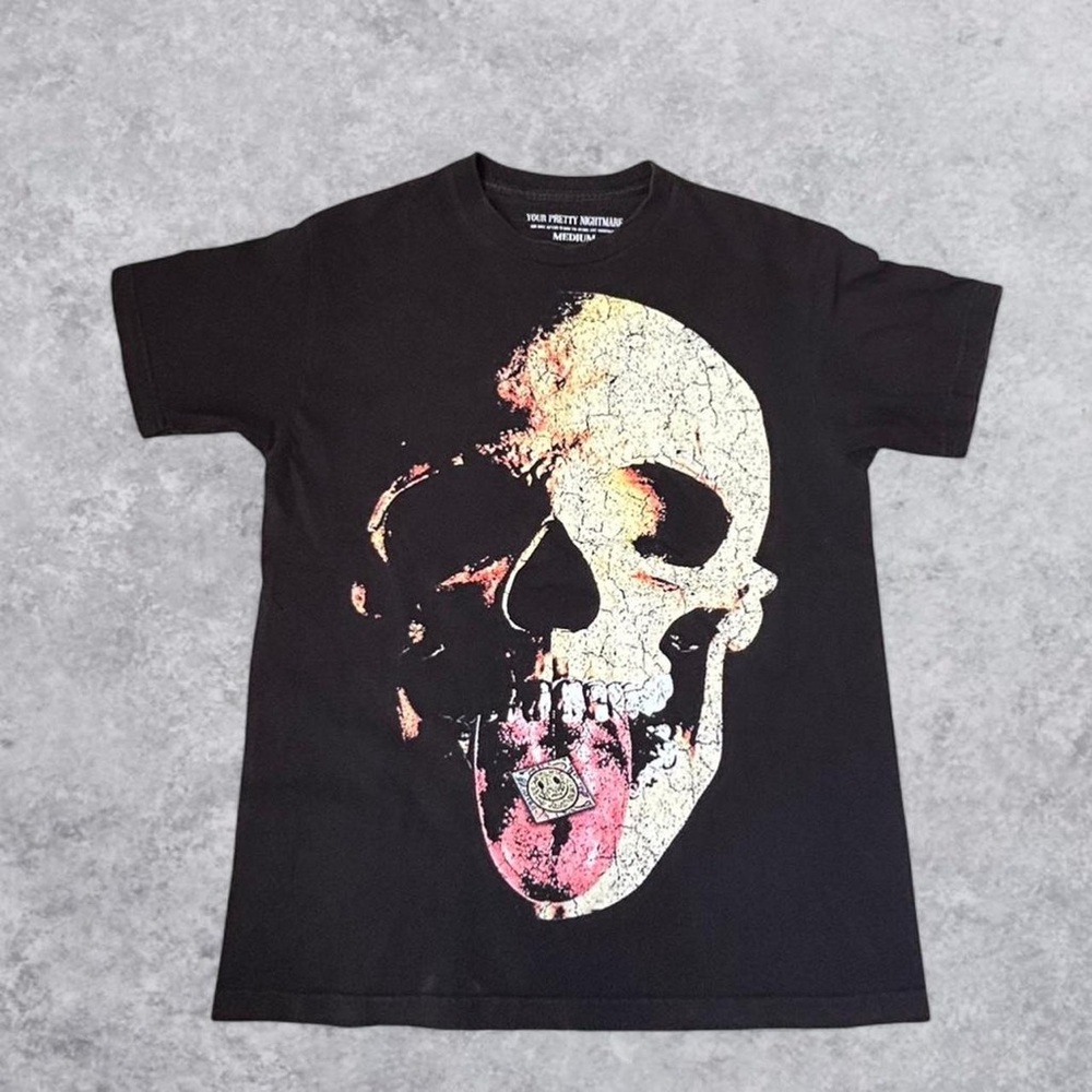 Edgy Black Skull Graphic Tee